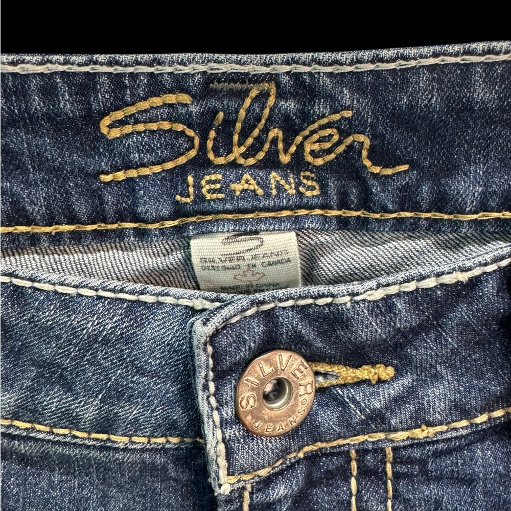 Silver Jeans Women's Blue Cropped Jeans Frances Capri Size 33 - Picture 3 of 6